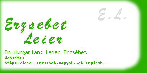 erzsebet leier business card